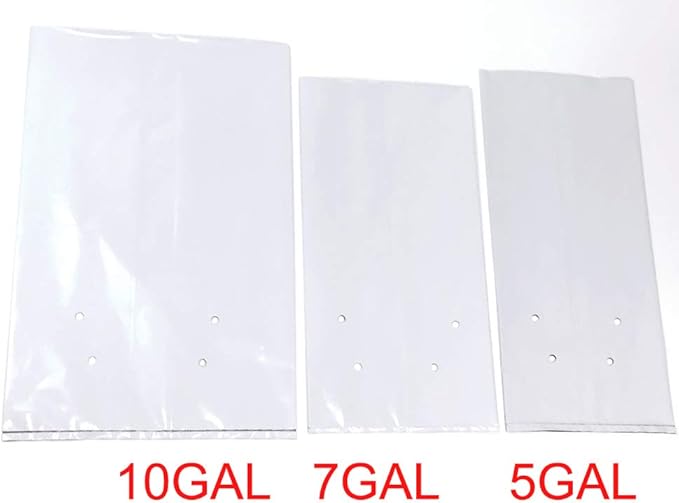 HORTIPOTS 5 Gallon Grow Bags Black and White Light Proof Grow Pot Container (Pack of 25)