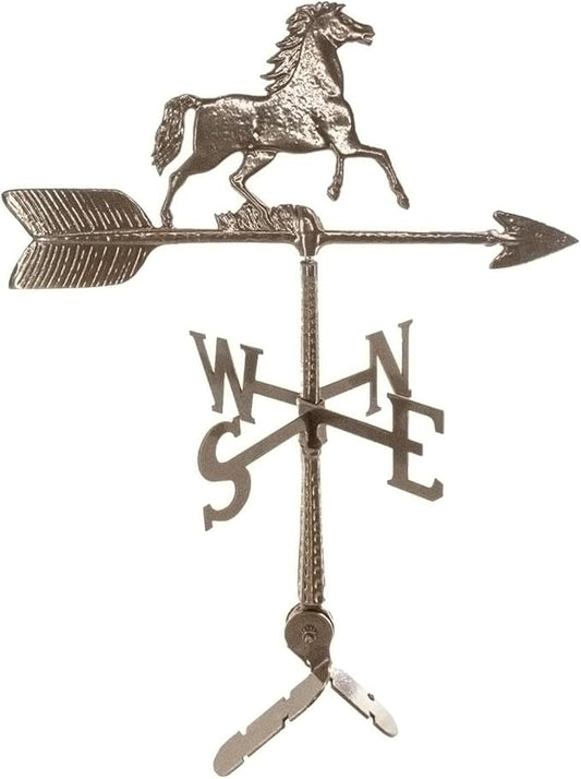 Montague Metal Products - Weathervane - Cast Aluminum Weathervane -Includes Roof Mount - 6 Colors Available (Horse, Oil Rubbed)