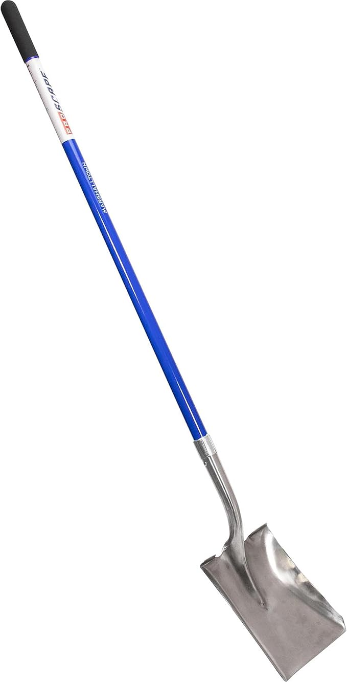 Marshalltown Square Point Stainless Steel Shovel Long Fiberglass Hndl