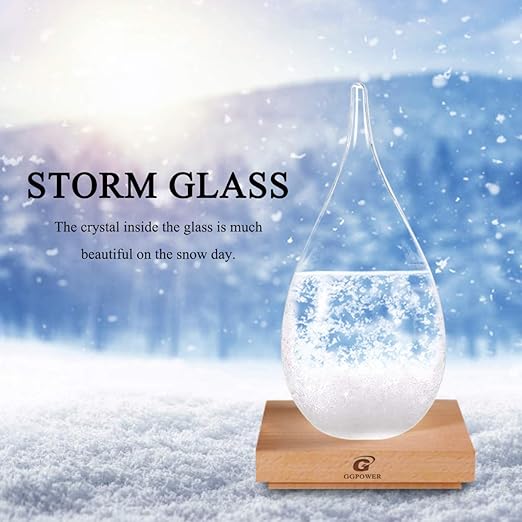 Storm Glass Weather Predictor Snow Globes for Adults Galileo Thermometer Indoor Creative Forecast Nordic Style Decorative
