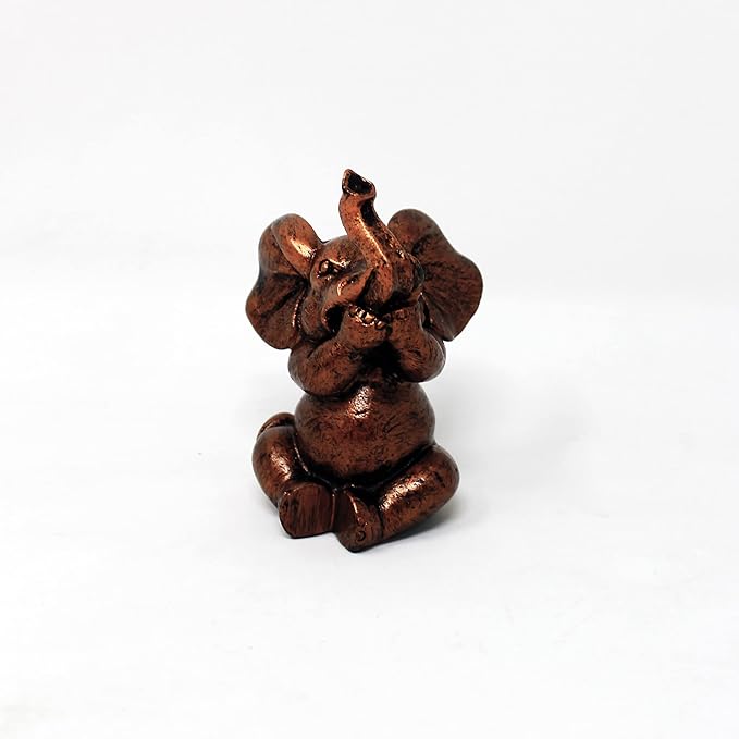 Nature's Mark 3 Baby Elephants See No Evil Hear No Evil Resin Statue Figurine Home Decorative Accent Decor