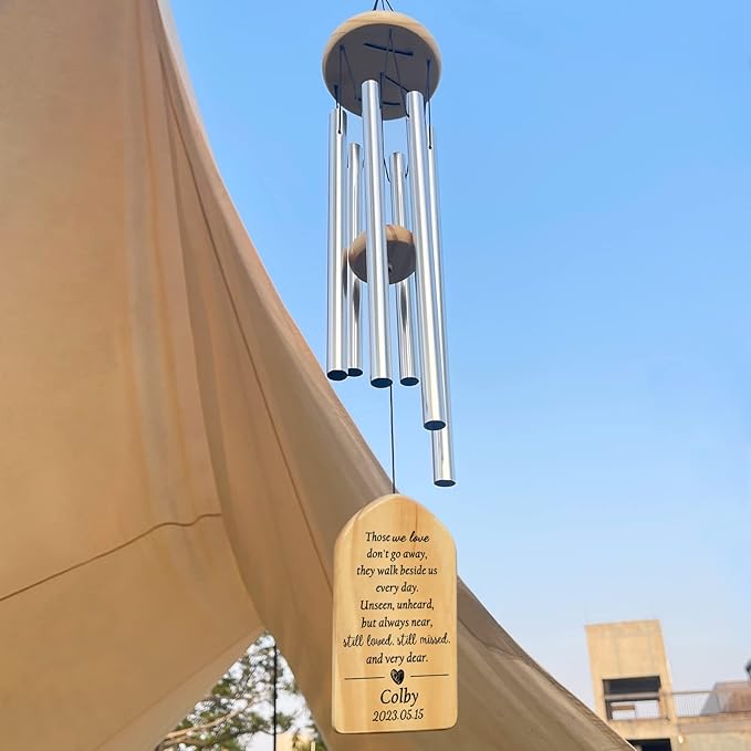 Memorial Wind Chimes - Sympathy Gift for Loss of Loved One - Bereavement & Remembrance Gifts in Memory of Loved One