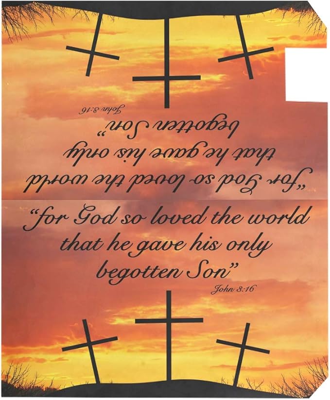 ALAZA WOOR Christian Motivational Quote Crosses Magnetic Mailbox Cover MailWraps Garden Yard Home Decor for Outside Oversized-25.5" x20.8"