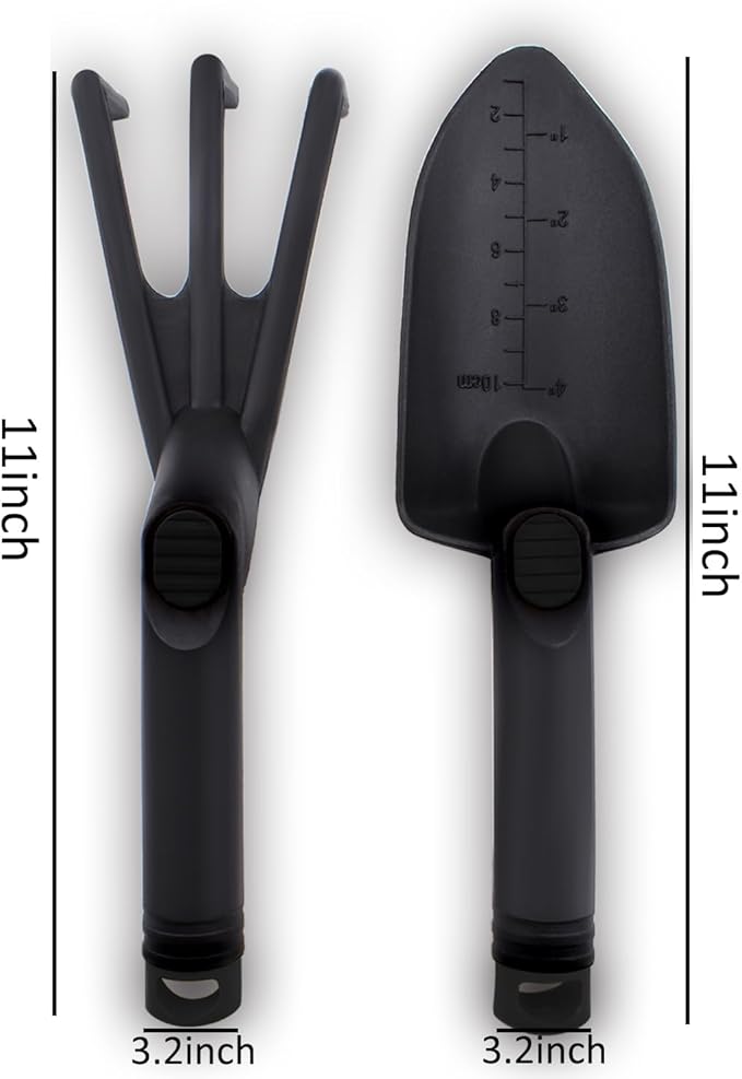 Metal Detector Accessories, Sand Scoop Sand Shovel & Trident Rake Digging Tools for Metal Detecting, Beach Shelling, Sand Sifter at The Beach & More for Kids and Adult (Black)