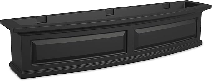 Mayne Nantucket 4-Foot Window Box – Self-Watering, Weather-Resistant Planter for Flowers – Durable Design for Outdoor Use, Perfect for Windows, Railings, or Fences