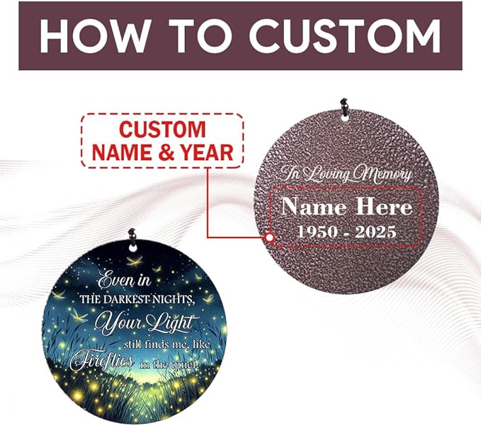 Personalized Sympathy Wind Chimes, 36inch Custom Wind Chime, Memorial Gifts for Loss of Loved One, Wind Chimes in Loving Memory of Dad/Mom, Condolences Gifts for Funeral (Produced in USA)