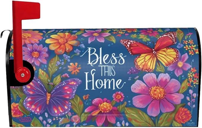 Floral Mailbox Covers Magnetic Letterbox Covers 21x18 Inch for Garden Outdoor Decoration