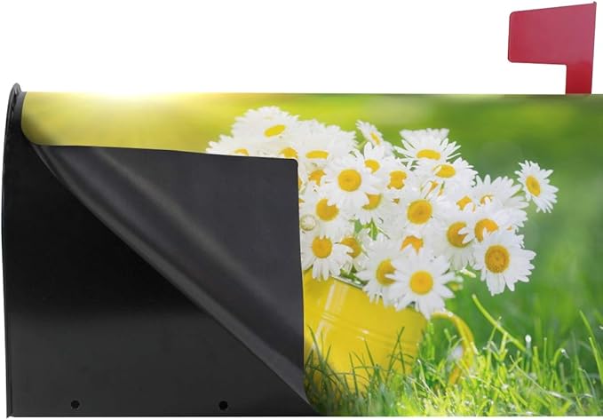 ALAZA WOOR Spring Flowers Magnetic Mailbox Cover MailWraps Garden Yard Home Decor for Outside Standard Size-18"x 20.8"