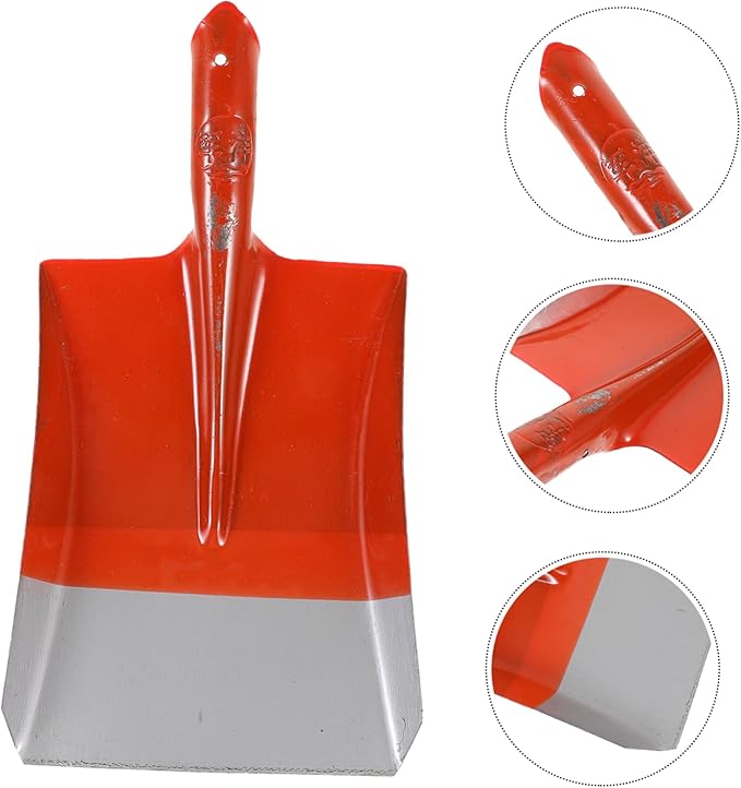 Yardwe Heavy Duty Gardening Hand Shovel - Carbon Steel Garden Spade with Extra-Large Smooth Edge Head for Digging and Soil Transfer, Lightweight and Easy to Use, Red, 14.76 X 7.95 X 1.77 Inches