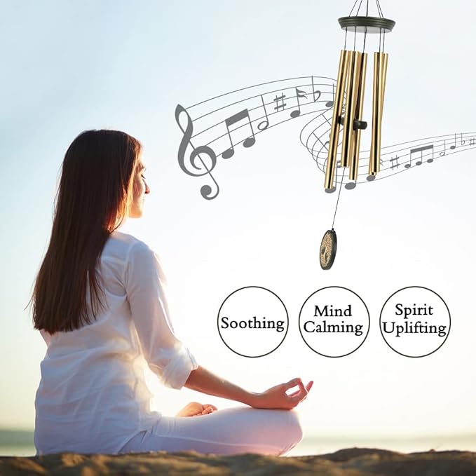 Wind Chimes for Outside, 30 Inch Memorial Windchimes for Loss of Loved One Engrave Tree of Life, Sympathy Wind Chimes Gifts, Garden Home Yard Hanging Decor