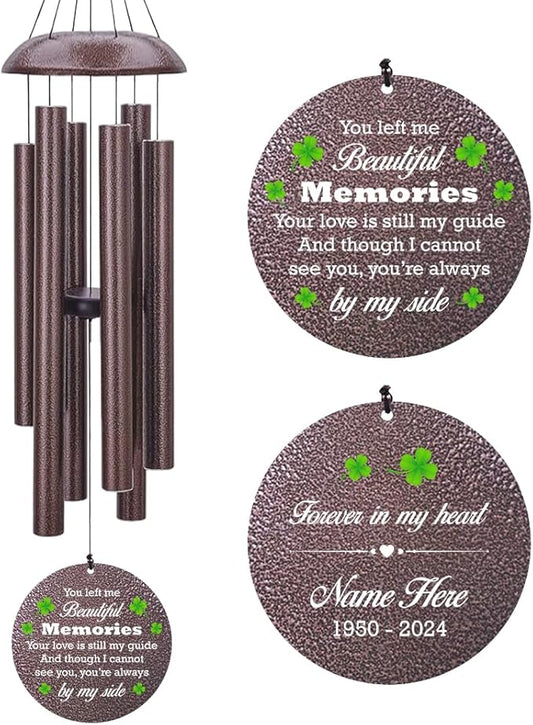 Personalized Memorial Wind Chime, Sympathy Wind Chimes for Loss of Loved One, Bereavement & in Memory Wind Chimes, Sympathy Gifts in Memory of Father, Mother or a Loved One, Product in USA