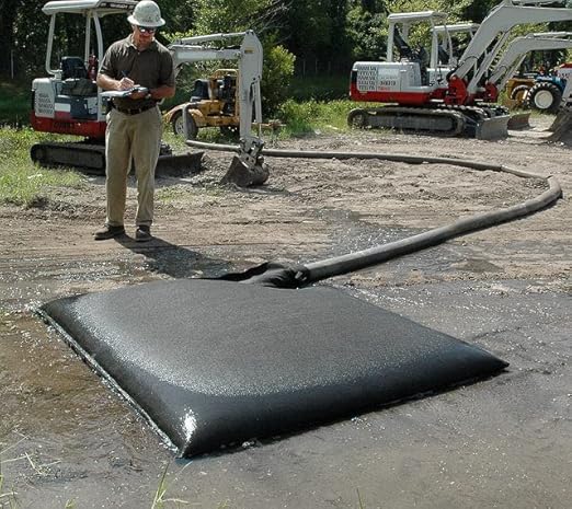 Sandbaggy Dewatering Bags - Made in America - Filters Sediment, Silt, Oil, Sludge - Use for Construction Sites, Dredging - Material: Non Woven Geotextile Fabric (5 ft x 5 ft, 1)