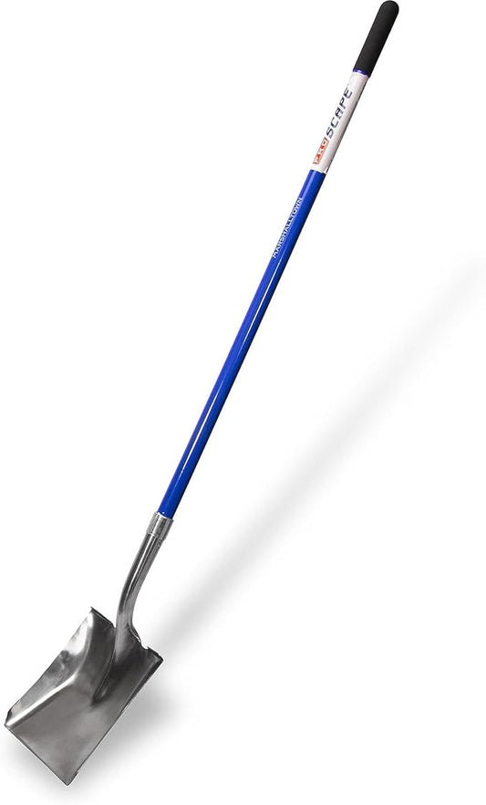 Marshalltown Square Point Stainless Steel Shovel Long Fiberglass Hndl