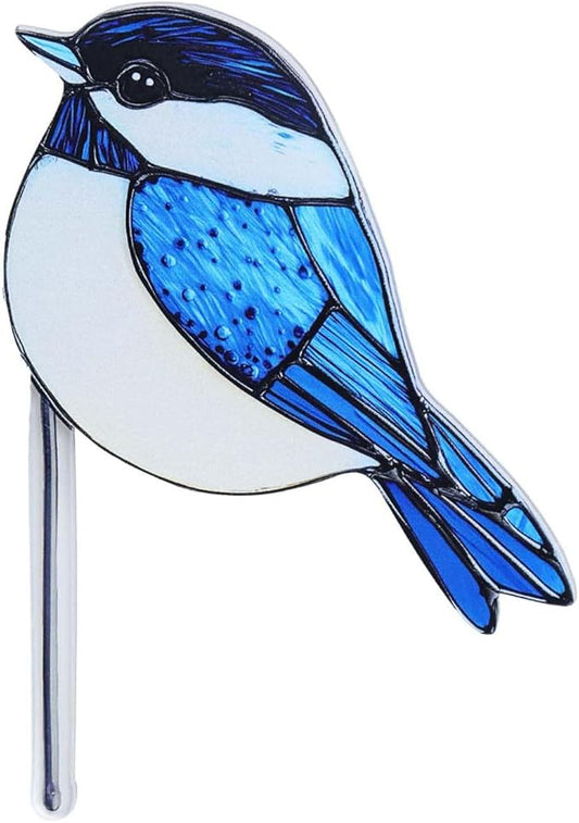 Bird Acrylic Stakes 4.5 Inch Colorful Garden Decoration Acrylic Plant Label Signs for Flower Pot Planter House Decors Indoor Outdoor Plant Pot Decoration (Bird 1)