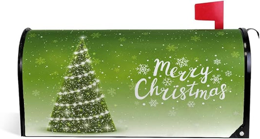 WOOR Christmas Trees Magnetic Magnetic Mailbox Cover Standard Size for Garden Yard Outdoor Decorations-18 x 20.8"