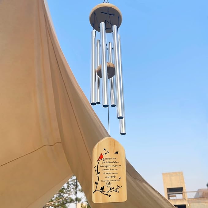 Sympathy Wind Chimes - VAPCUFF Memorial Gift for Loss of Loved One - In Memory of Loved One - Bereavement & Condolence Gifts