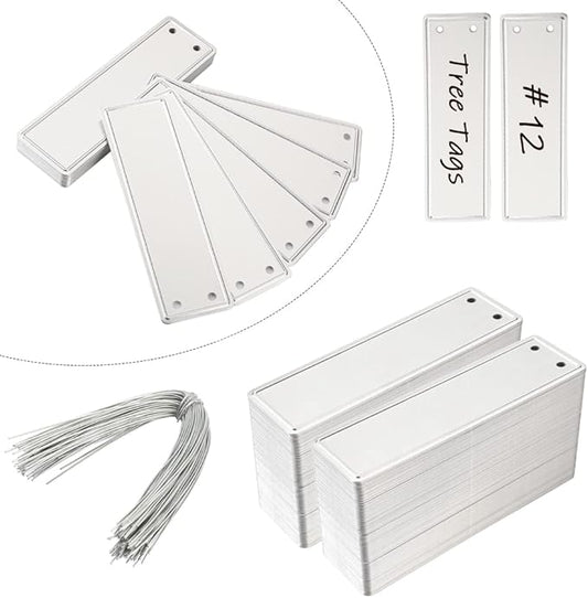 Aluminum Plant Labels - 200PCS Metal Tags with Wires for Plant Markers, Tree Tags, Outdoor Identification and Greenhouse