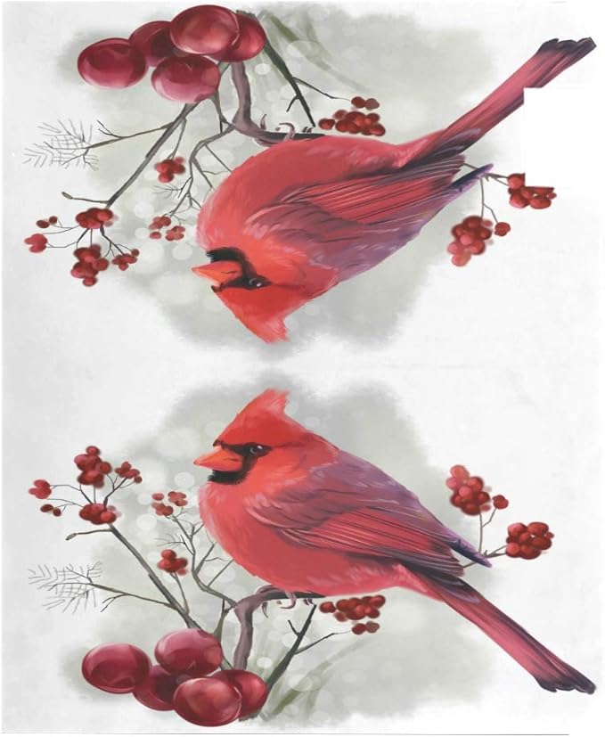 ALAZA Christmas Winter Bird Red Cardinal Magnetic Mailbox Cover Oversized for Garden Yard Outdoor Decorations-25.5" x20.8