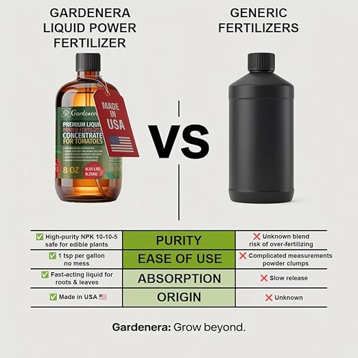 Liquid Power Garlic Fertilizer - Premium Liquid Plant Food for Garlic - Fast-Acting Concentrate for Growth, Strong Roots & High-Yield Harvest - 32 oz - Indoor & Outdoor Use