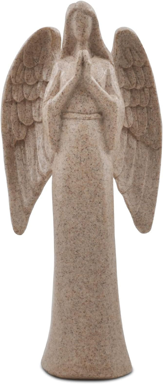 Praying Angel Sculptures, Angel of Prayer Statues, 9'' Tall Garden Standing Angels Figurines for Home Indoor Bookshelf Table Mantel Décor