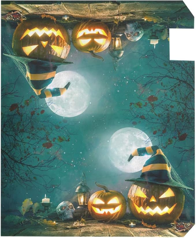 WOOR Halloween Pumpkin Magnetic Magnetic Mailbox Cover Standard Size for Garden Yard Outdoor Decorations-18 x 20.8"