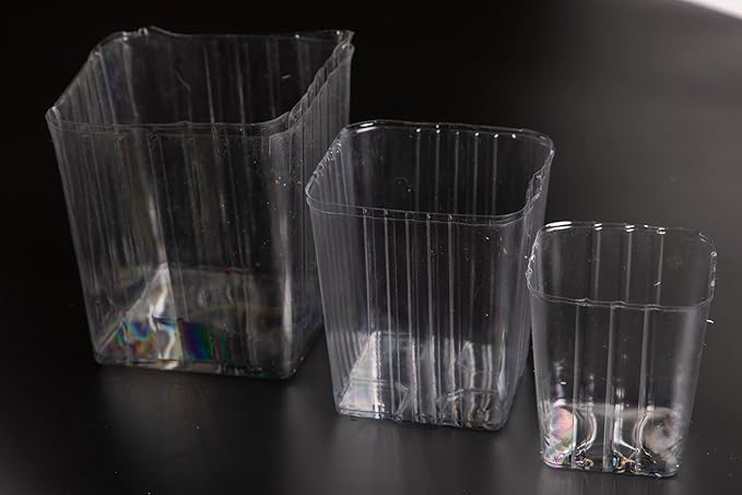 Clear Plastic Liners for Wood Boxes (4”x 4.75”) l Inserts for Planters (Sell in Pack of 12) (to fit Square 5" Planter) (L050505)
