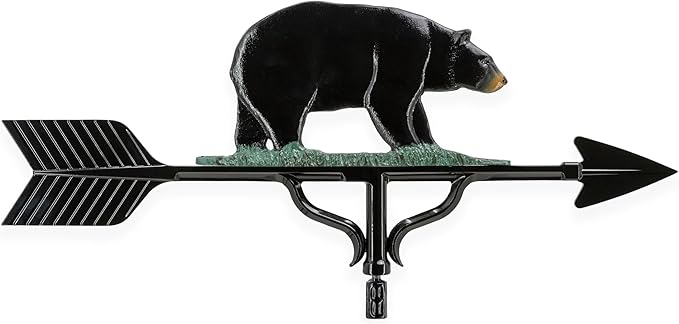 Montague Metal Products 32-Inch Weathervane with Color Bear Ornament