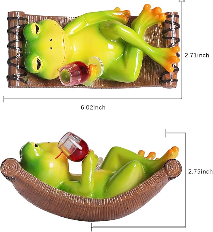 Garden Frog Statues for Garden Decor Cute Resin Hanging Decorations for Indoor Outdoor Tree Ornaments Figurines for Outside Gifts for Mother Day Christmas
