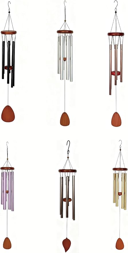 Personalized Memorial Wind Chimes for Loss of Loved One – Sympathy Gift for Mom or Dad, Outdoor Bereavement Chimes, Remembrance Wind Chime for Funeral or Memorial (Black, 26")
