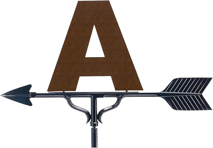 Montague Metal Products Deluxe Monogram Letter Weathervane (Roof Mount Included)