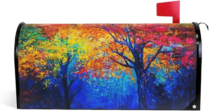 ALAZA Autumn Fall Trees Magnetic Mailbox Cover Oversized for Garden Yard Outdoor Decorations-25.5" x20.8