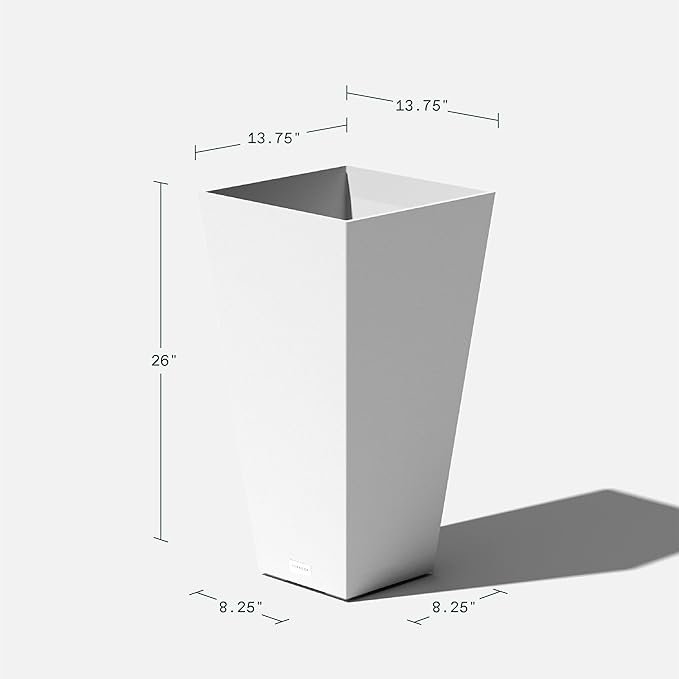 Veradek V-Resin Indoor/Outdoor Taper Planter (26 inch, White)