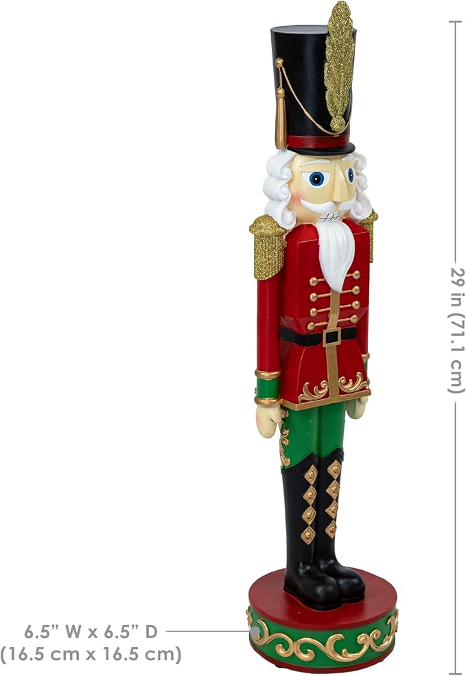 Sunnydaze 2.5ft Kristoff The Nutcracker Christmas Decoration - Polyresin Indoor or Outdoor Nutcracker Statue