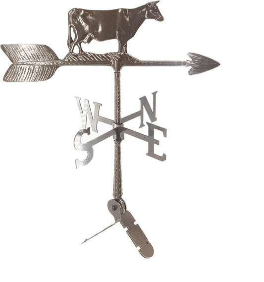 Montague Metal Products - Weathervane - Cast Aluminum Weathervane -Includes Roof Mount - 6 Colors Available (Cow, Oil Rubbed)