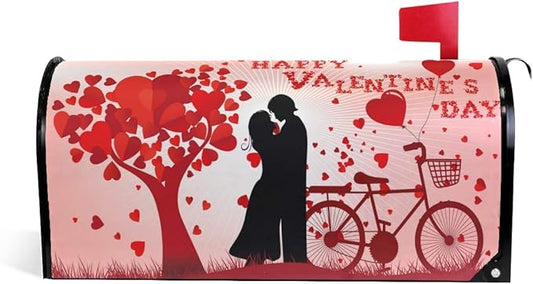 WOOR Valentine's Day Magnetic Magnetic Mailbox Cover Standard Size for Garden Yard Outdoor Decorations-18 x 20.8"