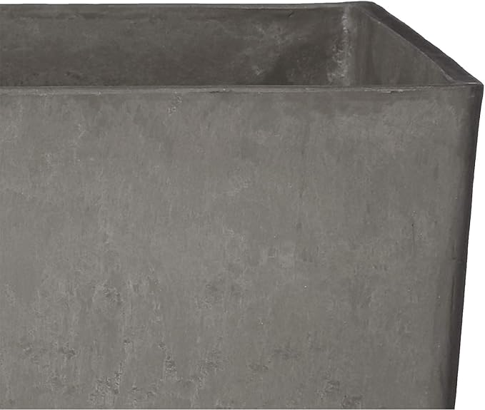 Arcadia Garden Products PSW Pot Collection Contempo Tall Square for Indoor and Outdoor Plants and Gardens,13x13x28, Cement Color