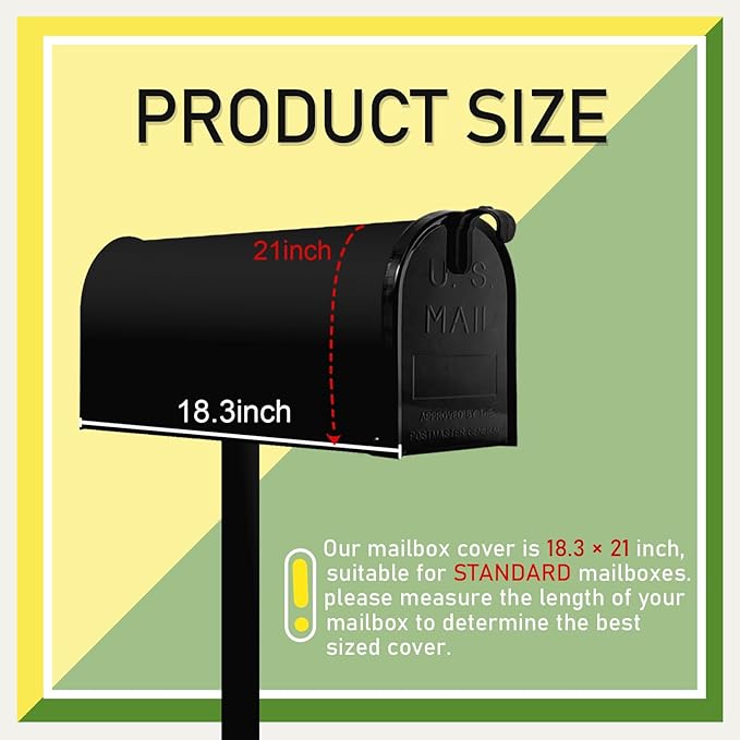 Personalized Mailbox Covers Magnetic Custom Seasonal Waterproof Mailbox Wraps Add Photo Picture Name Text Logo Unique Customized Post Letter Box Cover for Festival Holiday Decor 21 * 18 Inch