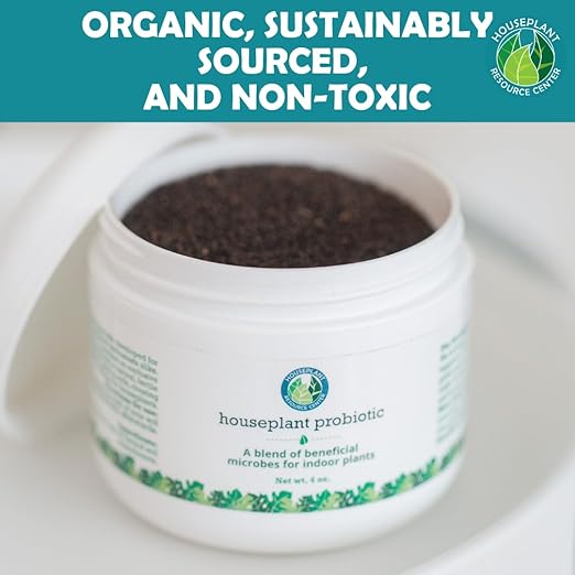 Houseplant Soil Conditioner & Probiotic – Organic Growth Booster (1-1-4) for Rejuvenating Tired Plants | Improves Soil Structure & Nutrient Availability for Stronger Roots & Fuller Leaves | 4 oz