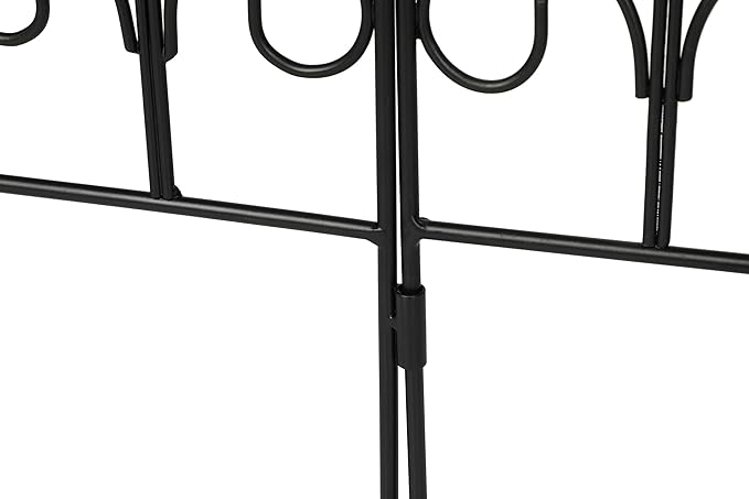 BIRDROCK HOME 5pk Ornate Landscape Edging Fence for Garden or Flower Beds - Durable Metal - Landscape Fencing
