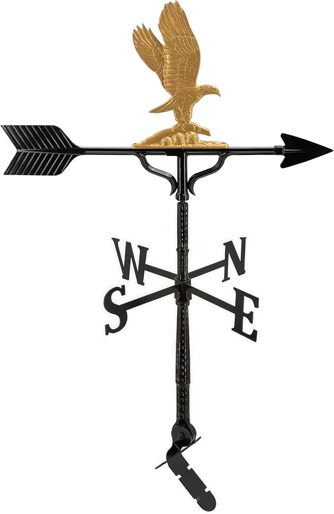Montague Metal Products 32-Inch Weathervane with Gold Eagle Ornament