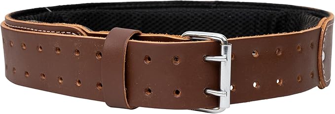 Leather & Nylon Tool Belt for Men – Heavy Duty 22-Pocket Framer’s Tool Bag for Carpenters & Electricians (Green, One Size)