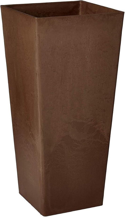 Arcadia Garden Products PSW FS32C Contempo Tall Square Planter, 13 by 13 by 28-Inch, Chocolate
