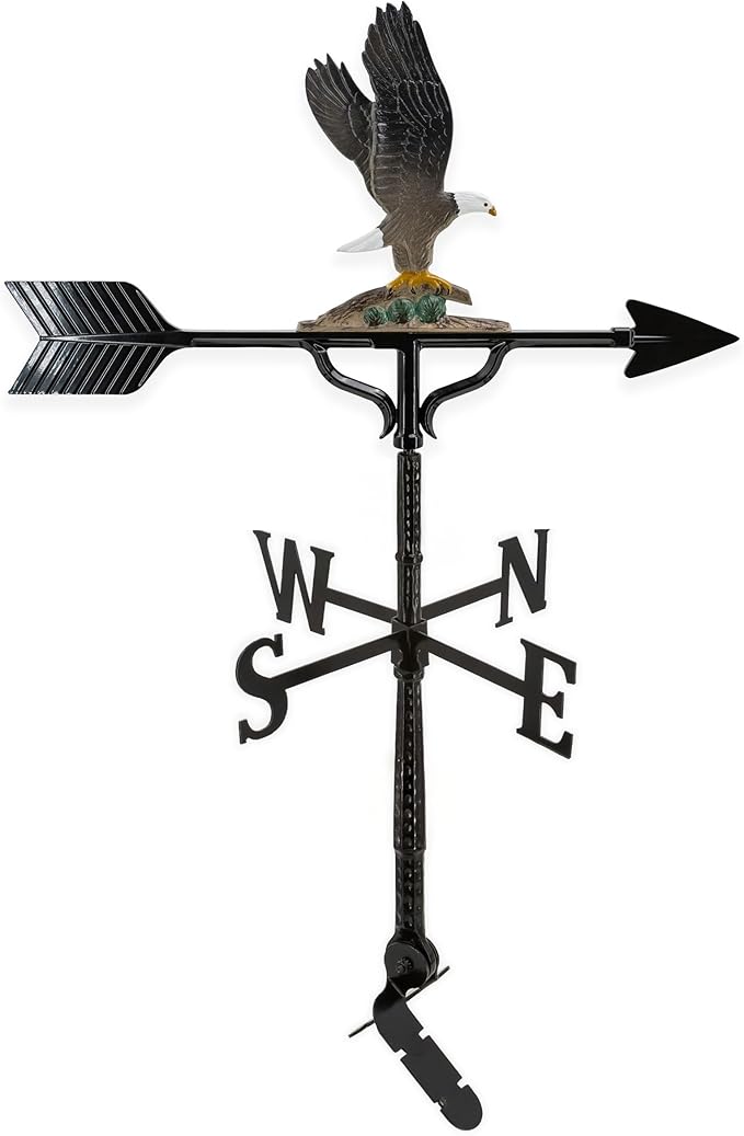 Montague Metal Products 32-Inch Weathervane with Color Eagle Ornament