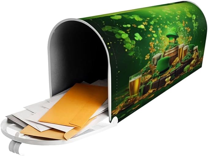 St. Patrick's Day Mailbox Covers Magnetic Letterbox Covers 21x18 Inch for Garden Outdoor Decoration