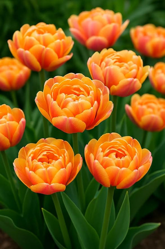 Tropical Sunset Double Late Tulip Bulbs – Vibrant, Lush Blooms for a Bold Spring Display (5 Bulbs)