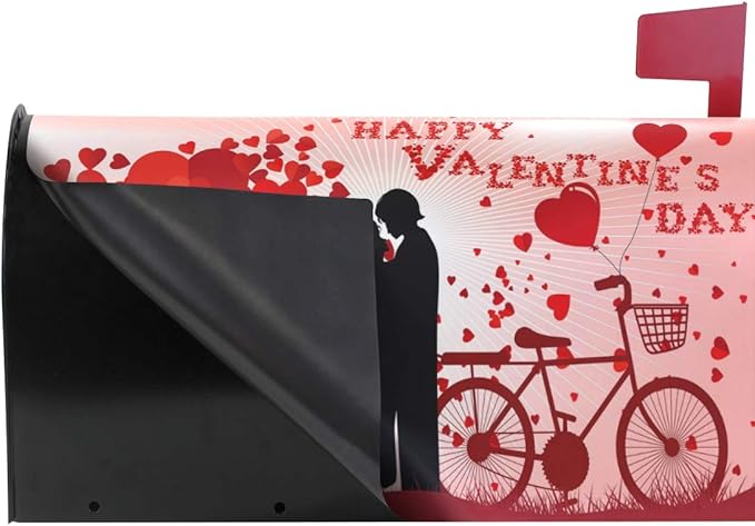 WOOR Valentine's Day Magnetic Magnetic Mailbox Cover Standard Size for Garden Yard Outdoor Decorations-18 x 20.8"