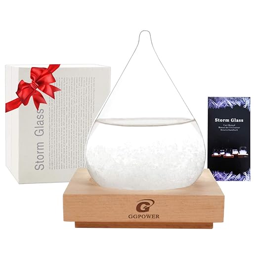 Storm Glass Cool Unusual Gifts Storm Glass Weather Predictor Snow Globes for Adults Galileo Thermometer Indoor Creative Forecast Nordic Style Decorative Weather Gifts