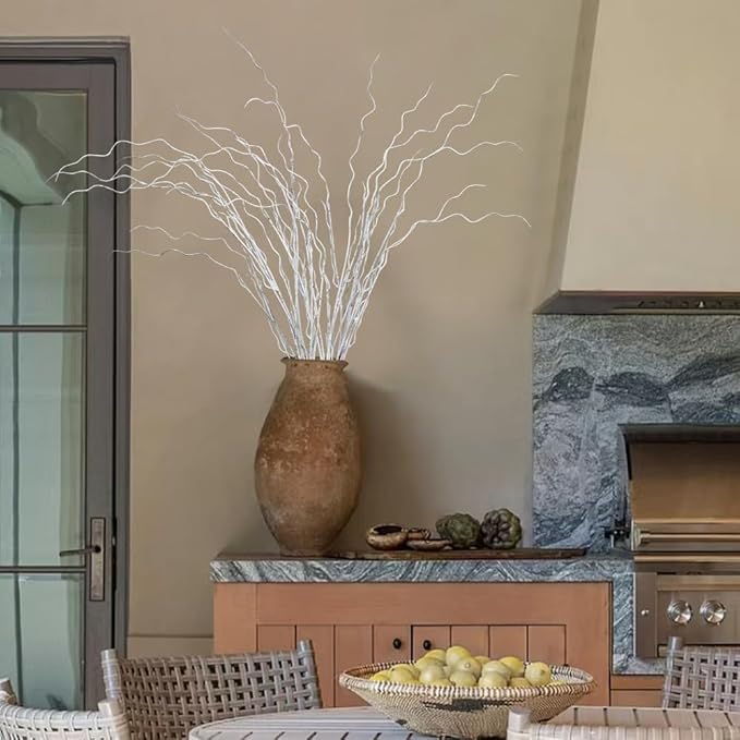 Artificial Plants,3Pcs 43" Faux Branches for Vase Filler,Curly Willow Branches,Artificial Branches for Decoration,Fake Branches Twigs Sticks for Shop Garden Office Home Décor