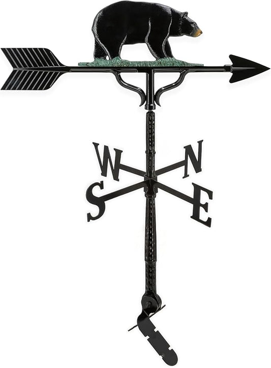 Montague Metal Products 32-Inch Weathervane with Color Bear Ornament