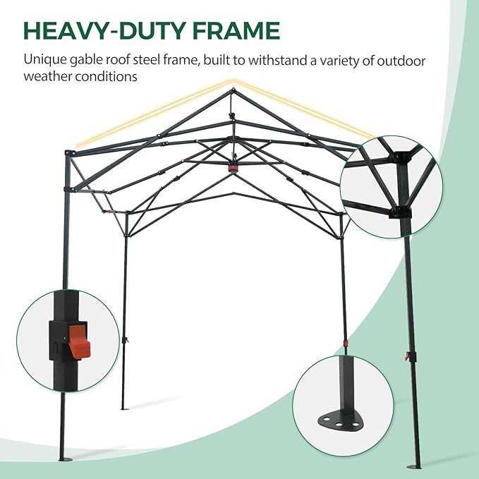 6x6 Pop Up Walk-in Greenhouse, Indoor & Outdoor PE Cover Green House w/ Power Access Ports, Roll-up Zippered Doors and Windows, Green